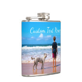 Gepersonaliseerde uw Pet Photo Flask met aangepast Heupfles (Rechts)