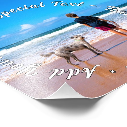 Gepersonaliseerde uw Pet Photo Poster en aangepast (Hoek)