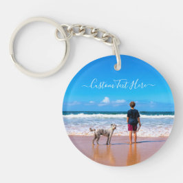 Gepersonaliseerde Uw Pet Photo Sleutelhanger Aange