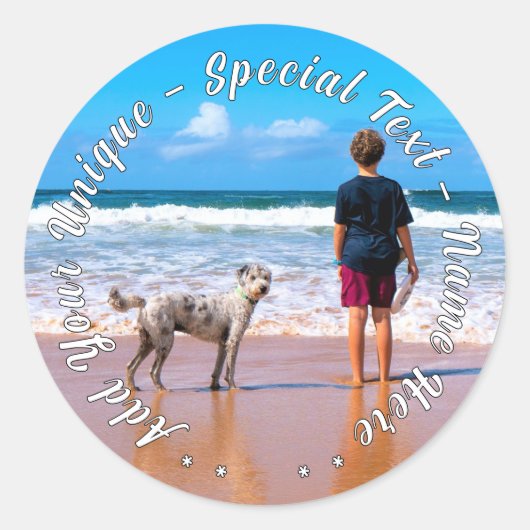 Gepersonaliseerde Uw Pet Photo Sticker Aangepaste (Voorkant)