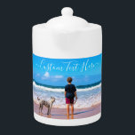 Gepersonaliseerde uw Pet Photo Theepot en aangepas<br><div class="desc">Aangepaste foto- en teksttheepotten - Uw eigen ontwerp met huisdier - Gepersonaliseerde familie / vrienden of persoonlijk theepot cadeau - Uw foto en tekst toevoegen - Formaat wijzigen en verplaatsen of verwijderen en elementen / tekst toevoegen met ! Kies / voeg uw favoriete lettertype / kleur / ! toe U...</div>