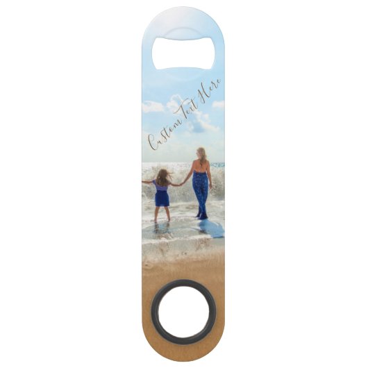 Gepersonaliseerde uw Photo Bar Key met aangepaste  Speed Flessenopener (Achterkant)
