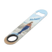 Gepersonaliseerde uw Photo Bar Key met aangepaste  Speed Flessenopener (Voorkant Gekanteld)