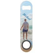 Gepersonaliseerde uw Photo Bar Key met aangepaste  Speed Flessenopener (Achterkant)