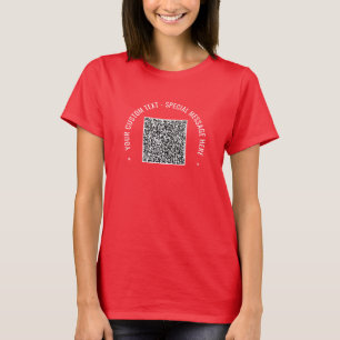 Gepersonaliseerde Uw QR-code Aangepaste tekst Gift T-shirt