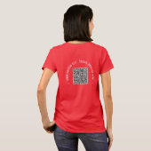 Gepersonaliseerde Uw QR-code Aangepaste tekst Gift T-shirt (Achterkant volledig)