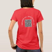 Gepersonaliseerde Uw QR-code Aangepaste tekst Gift T-shirt (Achterkant)