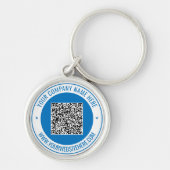 Gepersonaliseerde uw QR-code aangepaste tekst Sleu Sleutelhanger (Voorkant)