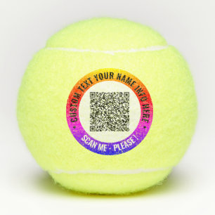 Gepersonaliseerde uw QR-code aangepaste tekst tenn Tennisballen