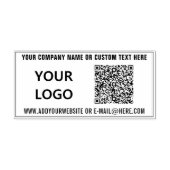 Gepersonaliseerde uw QR-code Logo Tekst Rubber Sta Rubberstempel (Afrduk)