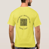 Gepersonaliseerde uw QR-code Scan aangepaste tekst T-shirt (Achterkant)