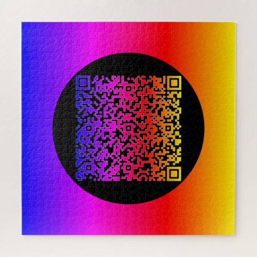 Gepersonaliseerde uw QR-code Scan Info Kleur Puzze Legpuzzel (Horizontaal)