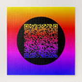 Gepersonaliseerde uw QR-code Scan Info Kleur Puzze Legpuzzel (Verticaal)