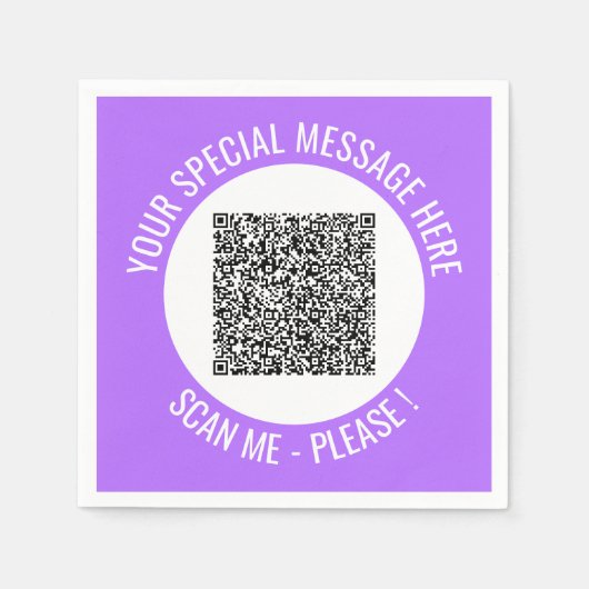 Gepersonaliseerde uw QR Code servetten met aangepa (Voorkant)