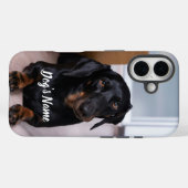 Gepersonaliseerde uw teckel hond Foto & Naam Case-Mate iPhone Case (Achterkant (horizontaal))