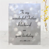 Gepersonaliseerde vader Birthday Kaart (Gele Bloem)