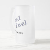 Gepersonaliseerde vader brandstof Frosted Glass Mo Matglas Bierpul (Voorkant links)