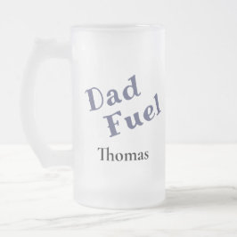 Gepersonaliseerde vader brandstof Frosted Glass Mo Matglas Bierpul