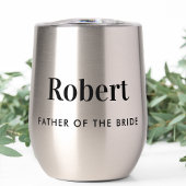 Gepersonaliseerde vader bruid bruidegom bruiloft