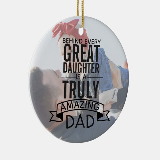 Gepersonaliseerde Vader Dochter Foto Ornament (Rechts)