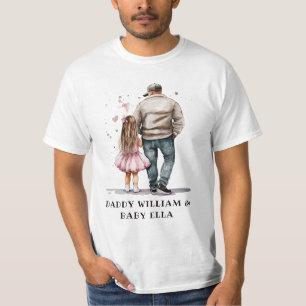Gepersonaliseerde vader en dochter (2) t-shirt