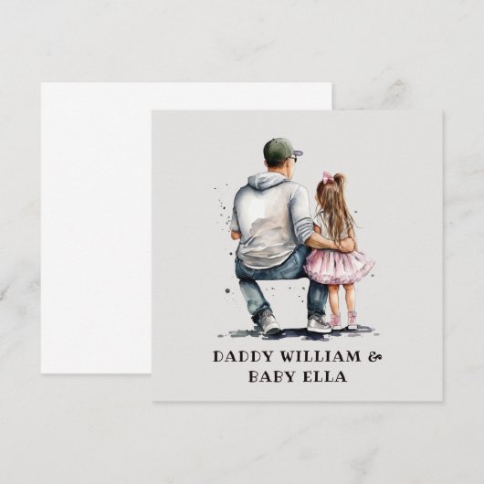 Gepersonaliseerde vader en dochter (3) (Voorkant / Achterkant)