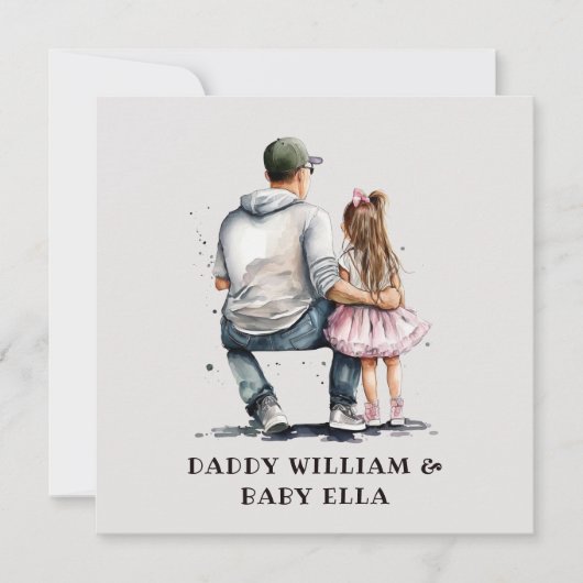 Gepersonaliseerde vader en dochter (3) (Voorkant)