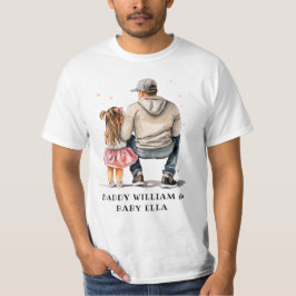 Gepersonaliseerde vader en dochter (6) t-shirt