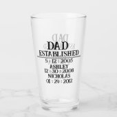 Gepersonaliseerde vader est vaderdag 2024 glas (Achterkant)