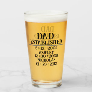 Gepersonaliseerde vader est vaderdag 2024 glas