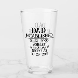 Gepersonaliseerde vader est vaderdag 2024 glas