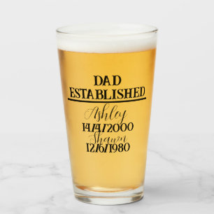 Gepersonaliseerde vader est vaderdag ,verjaardag glas