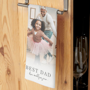 Gepersonaliseerde vader foto vader theedoek