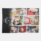 Gepersonaliseerde vader Fotocollage Vader Theedoek (Horizontaal)