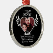Gepersonaliseerde Vader Memorial Vader Sympathie G Metalen Ornament (Rechts)