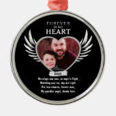 Gepersonaliseerde Vader Memorial Vader Sympathie G Metalen Ornament (Voorkant)