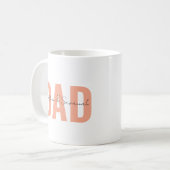 Gepersonaliseerde vader Mok met Kinder naam ·Custo (Voorkant links)