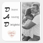 Gepersonaliseerde vader Sticker foto | Vaderdag Gi (Voorkant)