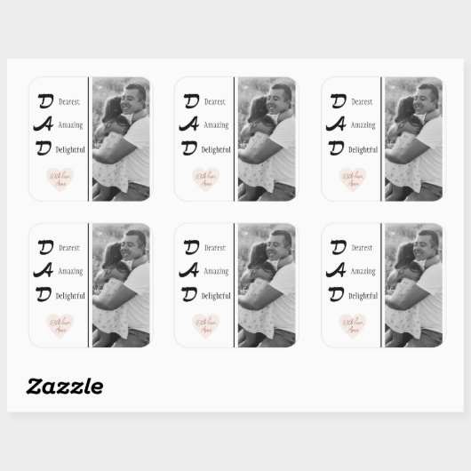 Gepersonaliseerde vader Sticker foto | Vaderdag Gi (Vel)