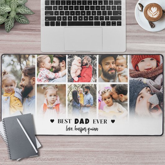 Gepersonaliseerde Vader Vader Fotocollage Bureaumat