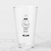 Gepersonaliseerde vader vader papa cadeau met Kind Glas (Achterkant)