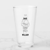Gepersonaliseerde vader vader papa cadeau met Kind Glas (Voorkant)
