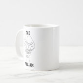 Gepersonaliseerde vader vader papa cadeau met Kind Koffiemok (Voorkant links)