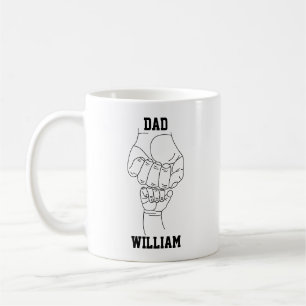 Gepersonaliseerde vader vader papa cadeau met Kind Koffiemok