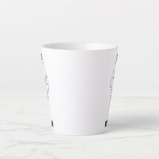 Gepersonaliseerde vader vader papa cadeau met Kind Latte Mok (Voorkant)