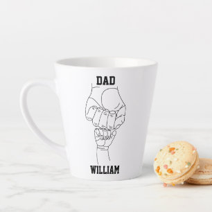 Gepersonaliseerde vader vader papa cadeau met Kind Latte Mok