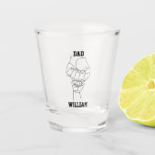 Gepersonaliseerde vader vader papa cadeau met Kind Shot Glas (Voorkant)