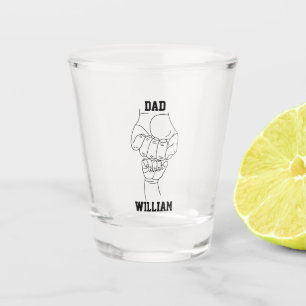 Gepersonaliseerde vader vader papa cadeau met Kind Shot Glas