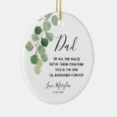 Gepersonaliseerde vader van bride van alle walks keramisch ornament (Rechts)