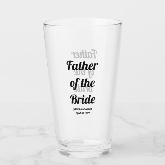 Gepersonaliseerde vader van de Bride Glas (Achterkant)